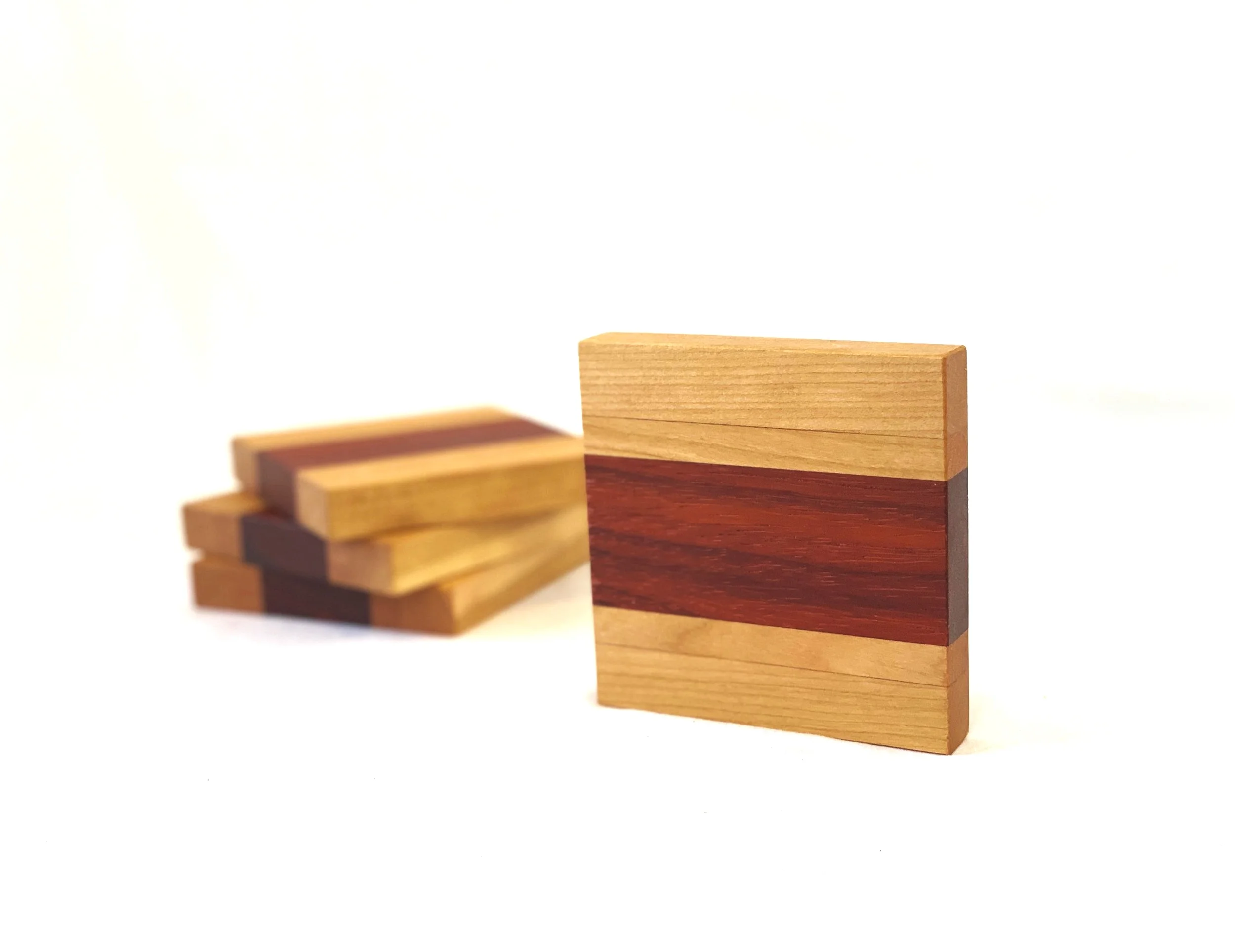 Drink Coasters - Cherry &amp; Padauk