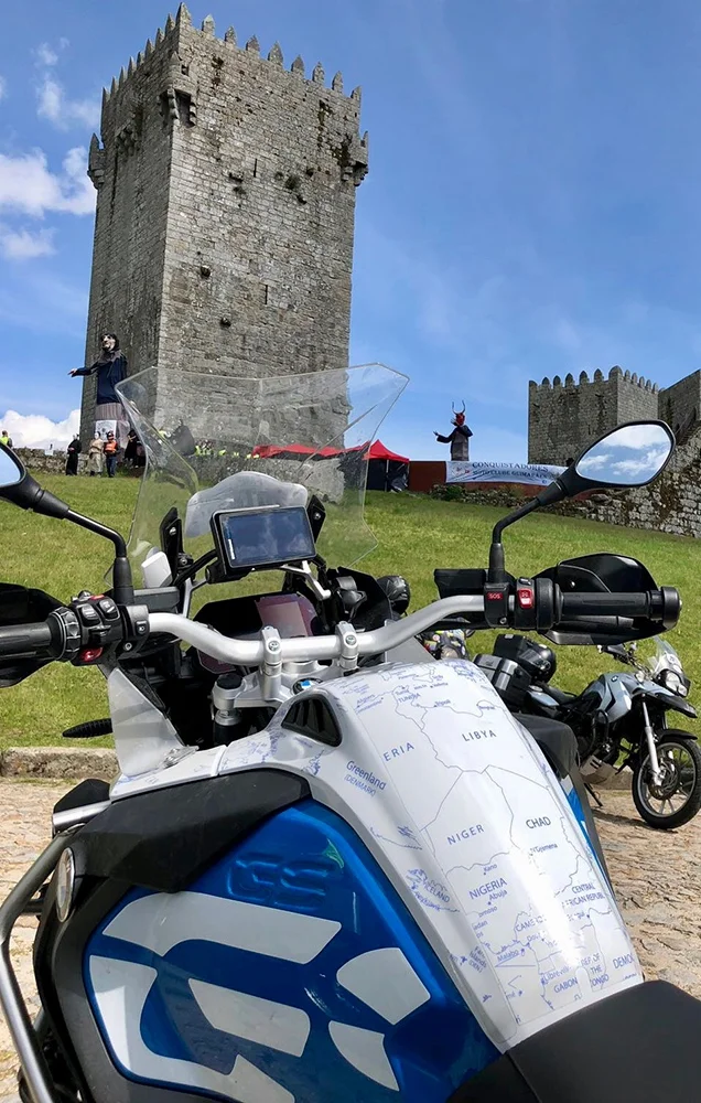 BMW R1200 1250 GS LC ADVENTURE RALLYE 2014 Onwards BMW World Stickers Blue Map Transparent Decals On White