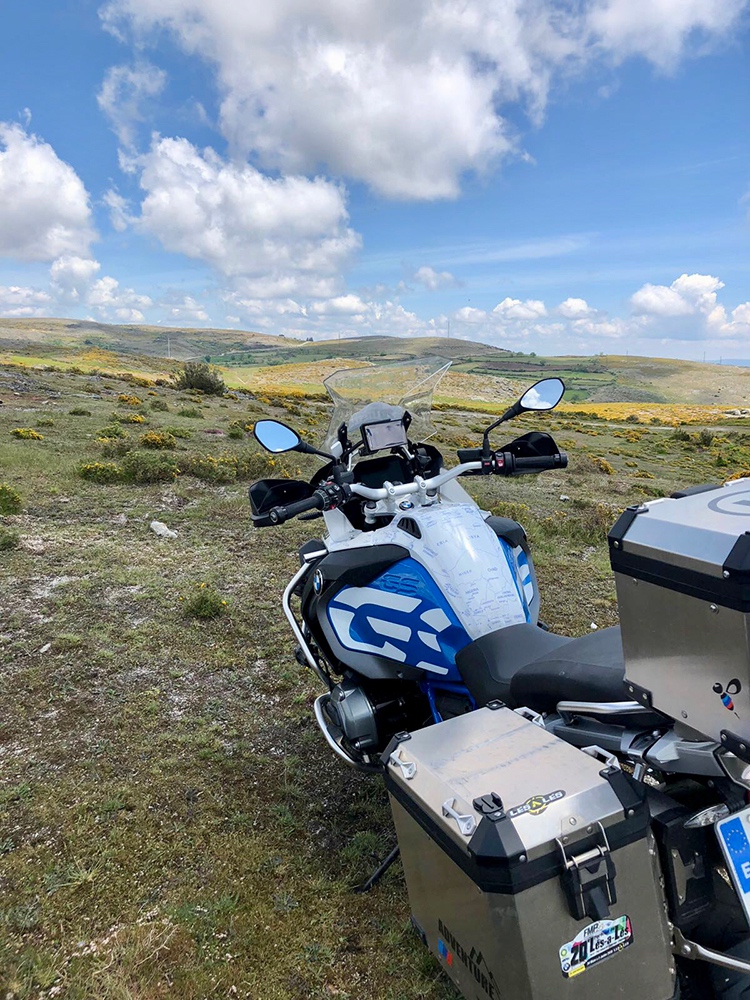 BMW R1200 1250 GS LC ADVENTURE RALLYE 2014 Onwards BMW World Stickers Long View Distance Landscape Blue Map Transparent Decals On White Ready To Ride