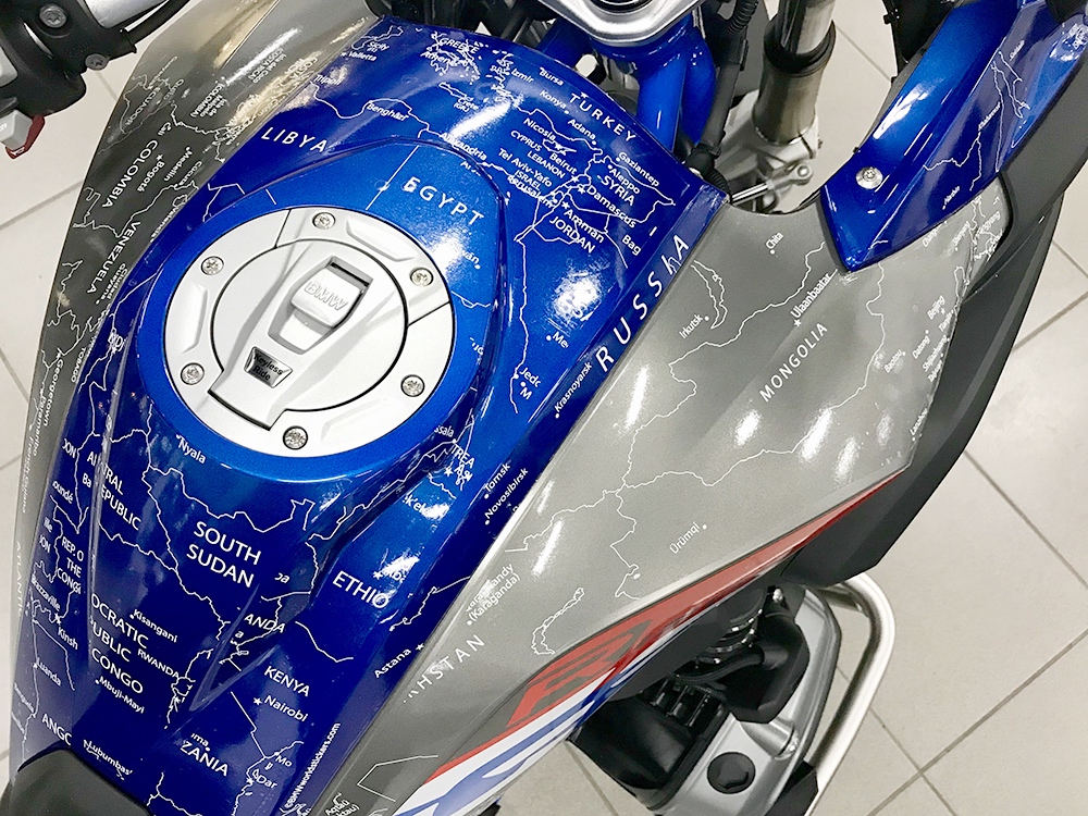 BMW R1200 1250 GS LC RALLYE 2017 Onwards BMW World Stickers and Decals Top Right View