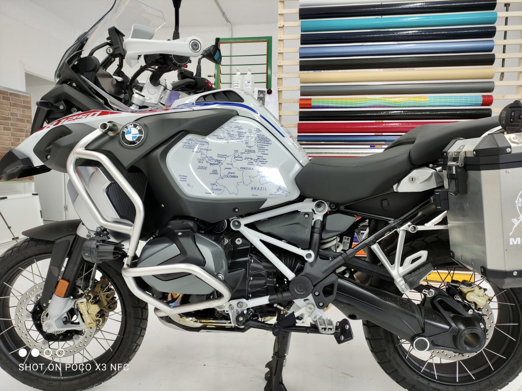 BMW R1250GS Adv Rallye Tank Map World Stickers Decals Graphics design by BMW World Stickers also offers Paint Protection Film, PPF