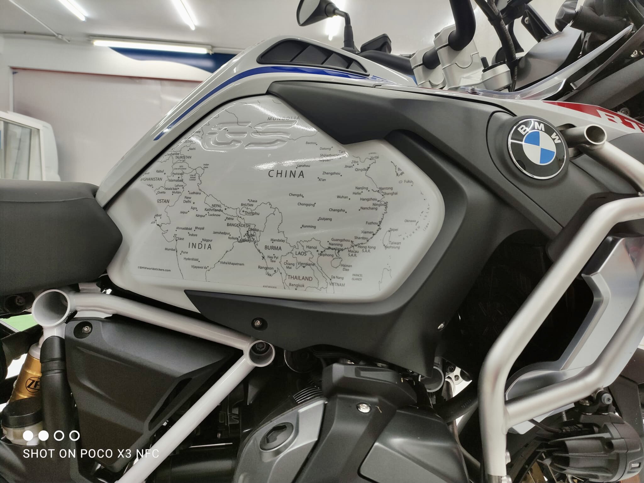 BMW R1250GS Adv Rallye Tank Map World Stickers Decals Graphics design by BMW World Stickers