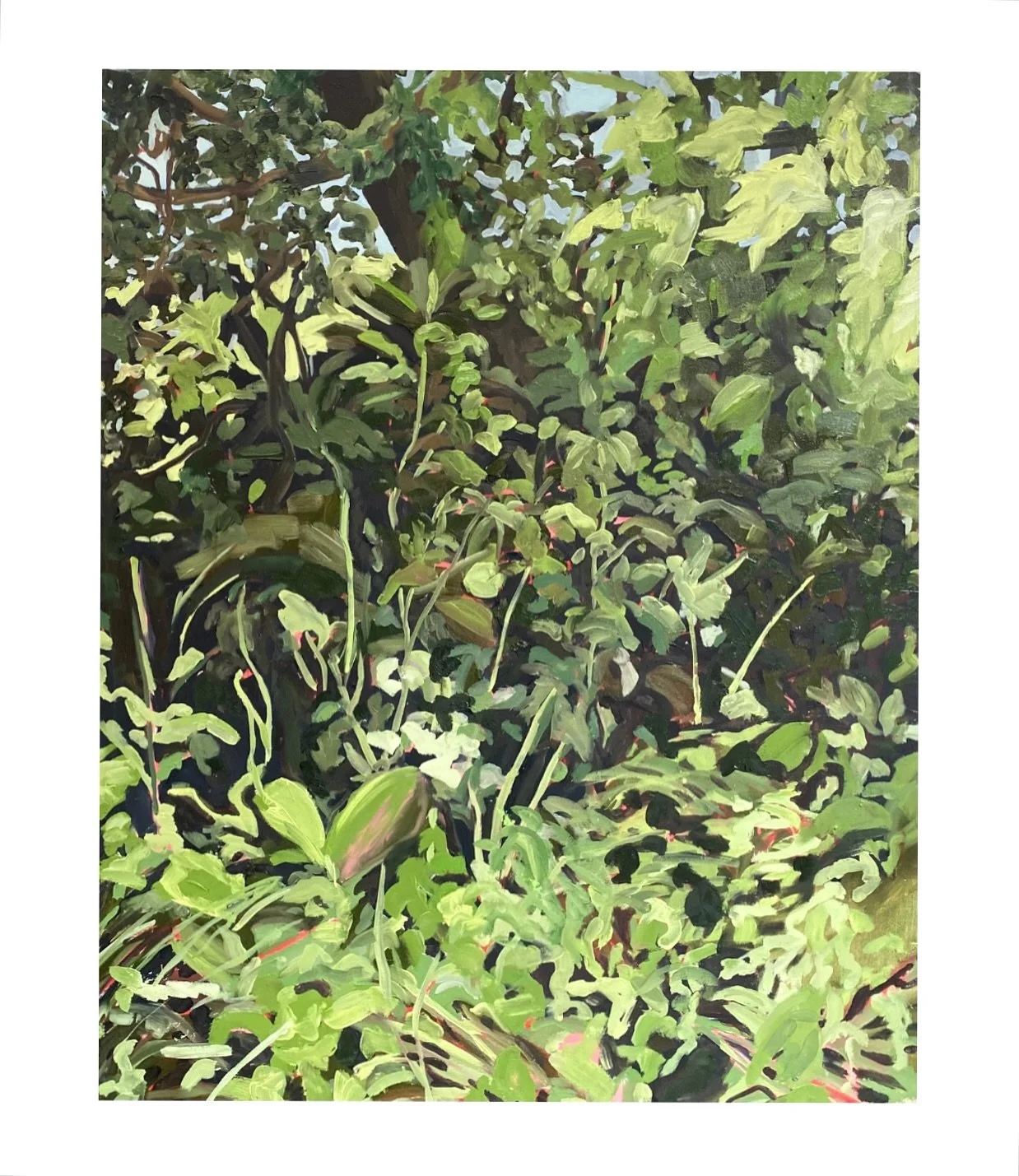 Laneway Lilies &amp; False Memories #1
oil paint on canvas, 41&rdquo;x52&rdquo;, 2025

See it in person at @necessaryarts - available for purchase in my online shop 💚
.
.
.
.
.
.
#OilPainting #LandscapePaintingNow #contrmporaryart #green