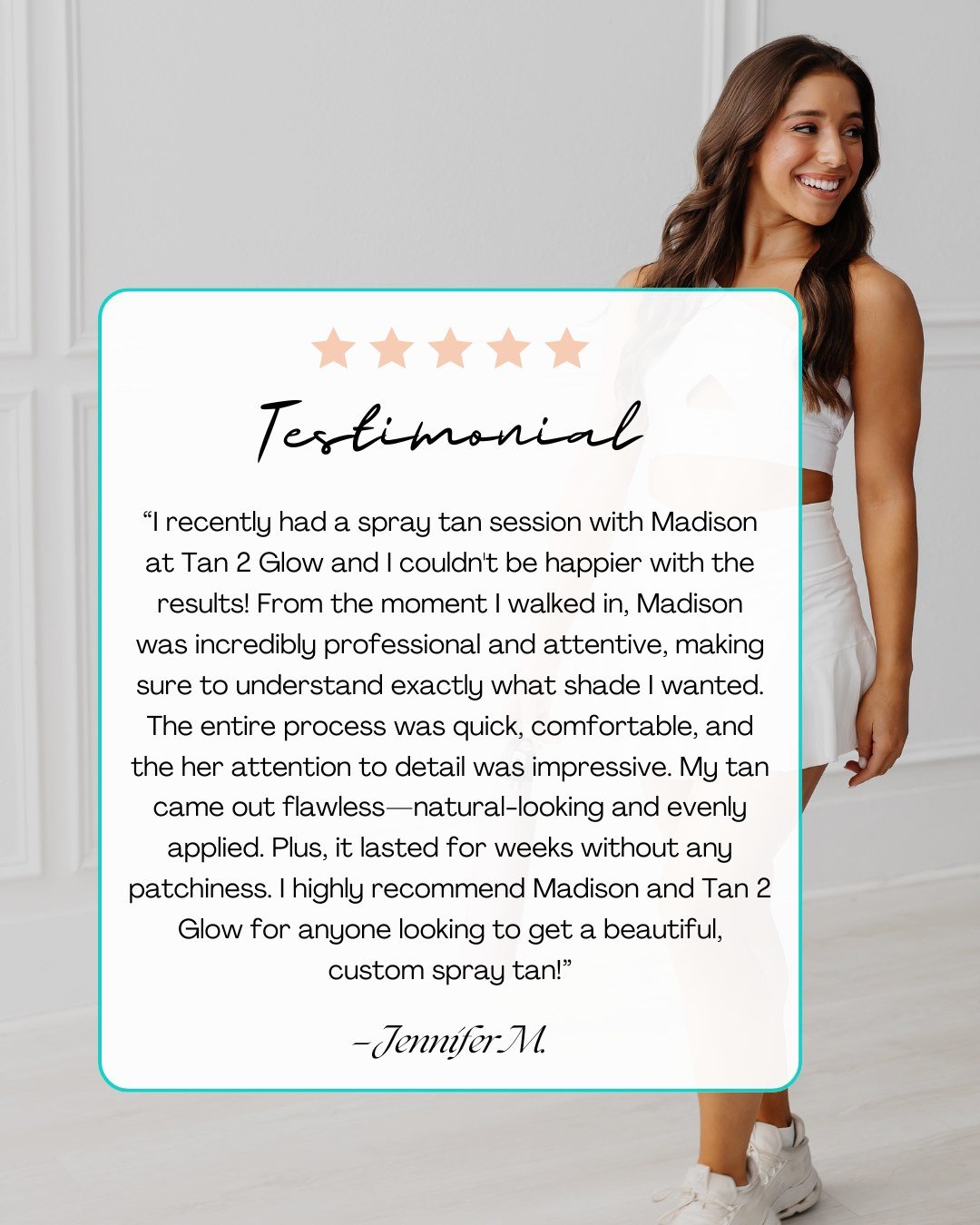 Seriously nothing beats waking up to another 5-star review from a happy customer. 🤩

Thank you, Jennifer, for the kind words! You're glowing inside and out. 

If you have an experience that you'd like to share, we'd love to hear it! Leave a review u