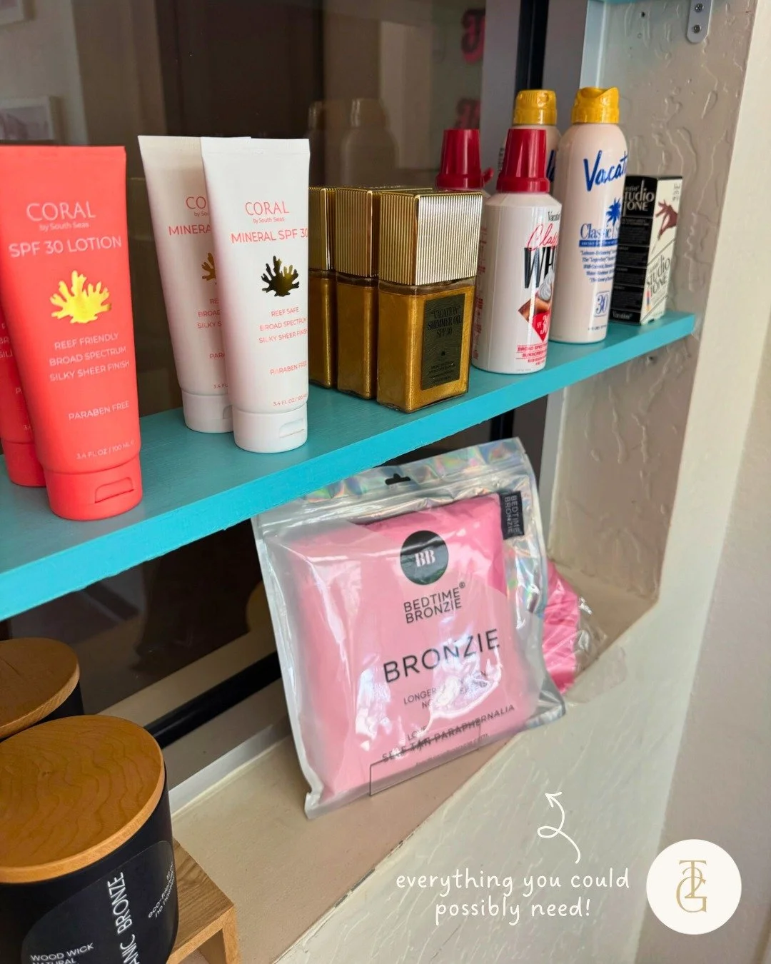 Going on a trip? Take your tan with you 💫

We sell travel-sized versions of all your favorites so you can maintain your glow wherever you're headed. Sheet protectors, spray tan safe SPF, tan extenders&mdash;we have it all.

Grab yours before your ne