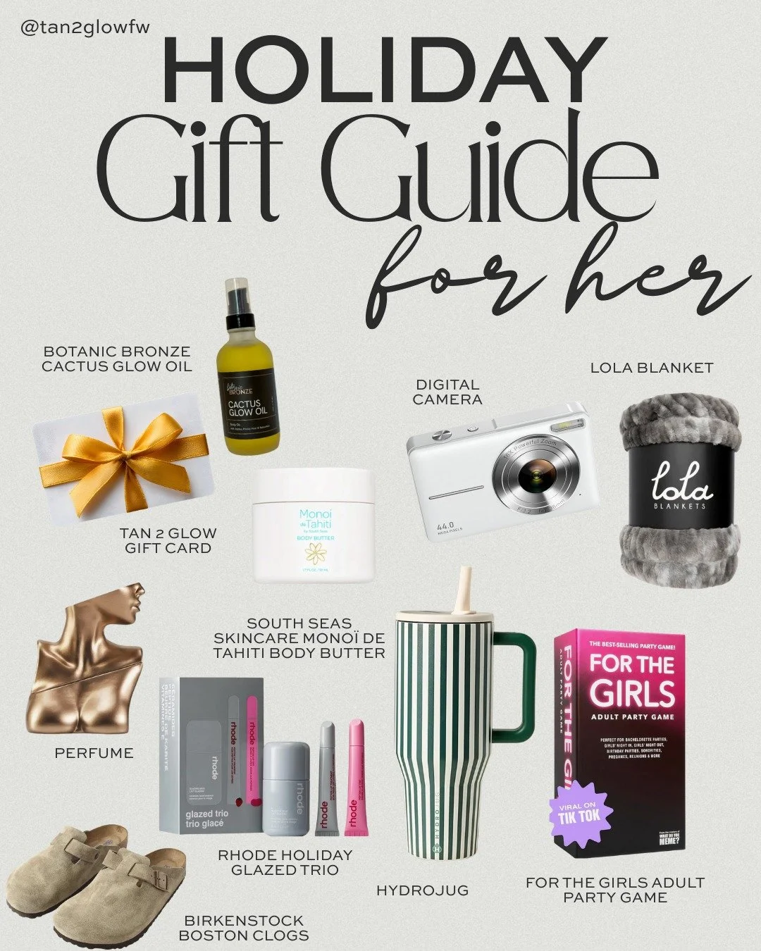 Need some holiday gift inspiration? Here's what's on our wish list this year! 🎁

Make sure to grab some @southseasskincare and @botanicbronze personal care products at your next appointment. 

They make fabulous stocking stuffers &ndash; for a frien
