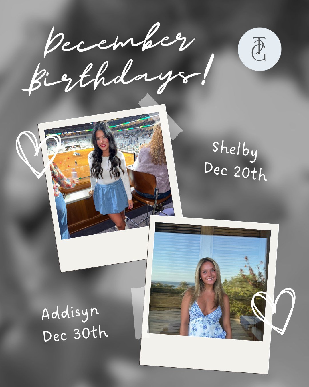 Two December birthdays, one amazing team! 🤍

Celebrating Shelby (Dec 20) &amp; Addisyn (Dec 30) today!

> Shelby's been with us since her TCU days (we're talking 2012) &amp; is now one of our Master Technicians, bridal and contour specialists. 
&