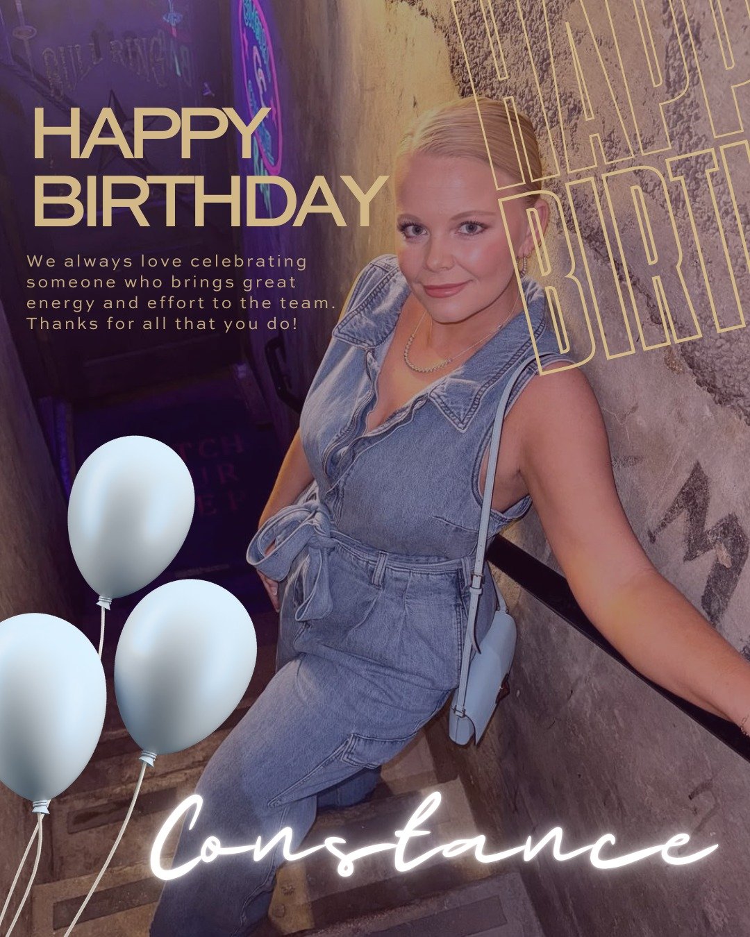 The birthday glow looks SO good on you, girl! 🎉

Help us wish Constance, one of our amazing spray tan artists, a very happy birthday!! 

If you&rsquo;ve been lucky enough to be in Constance&rsquo;s room, you know she&rsquo;s a true artist. Her atten