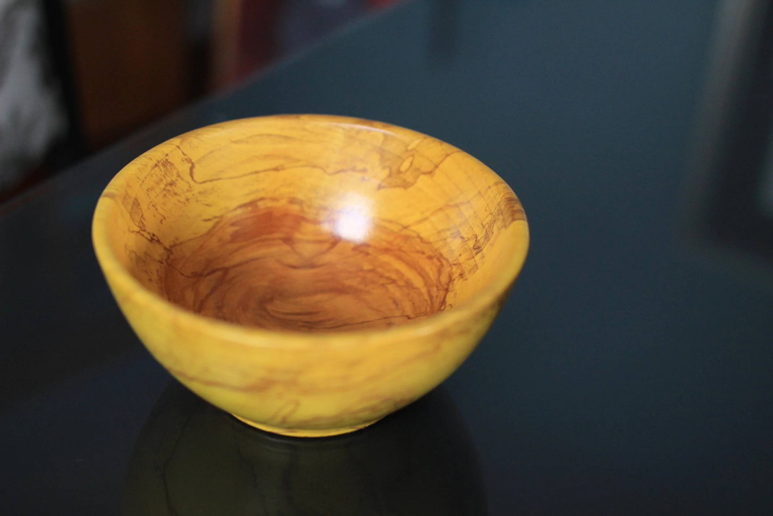 Yellow Wooden Bowl