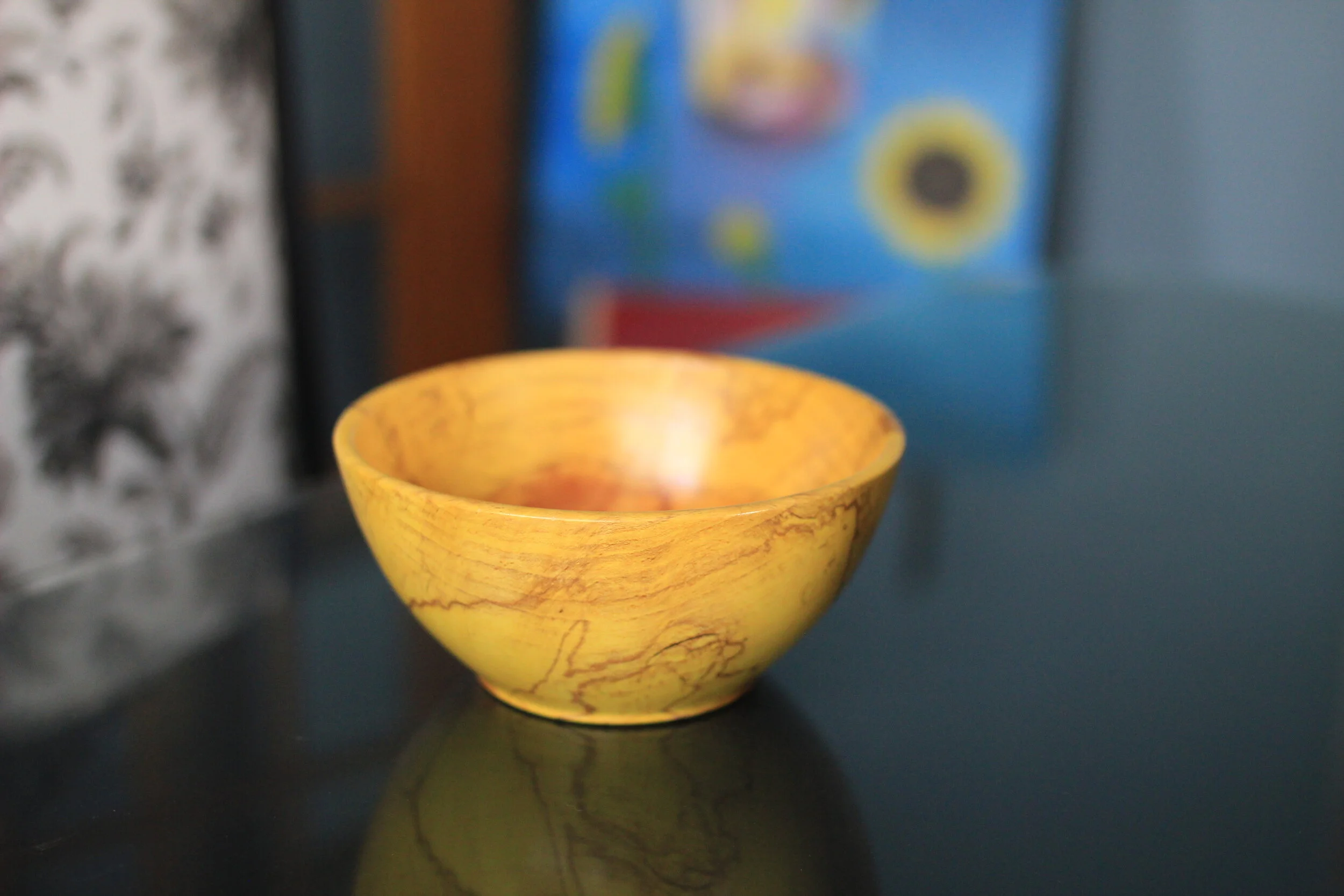 Yellow Wooden Bowl