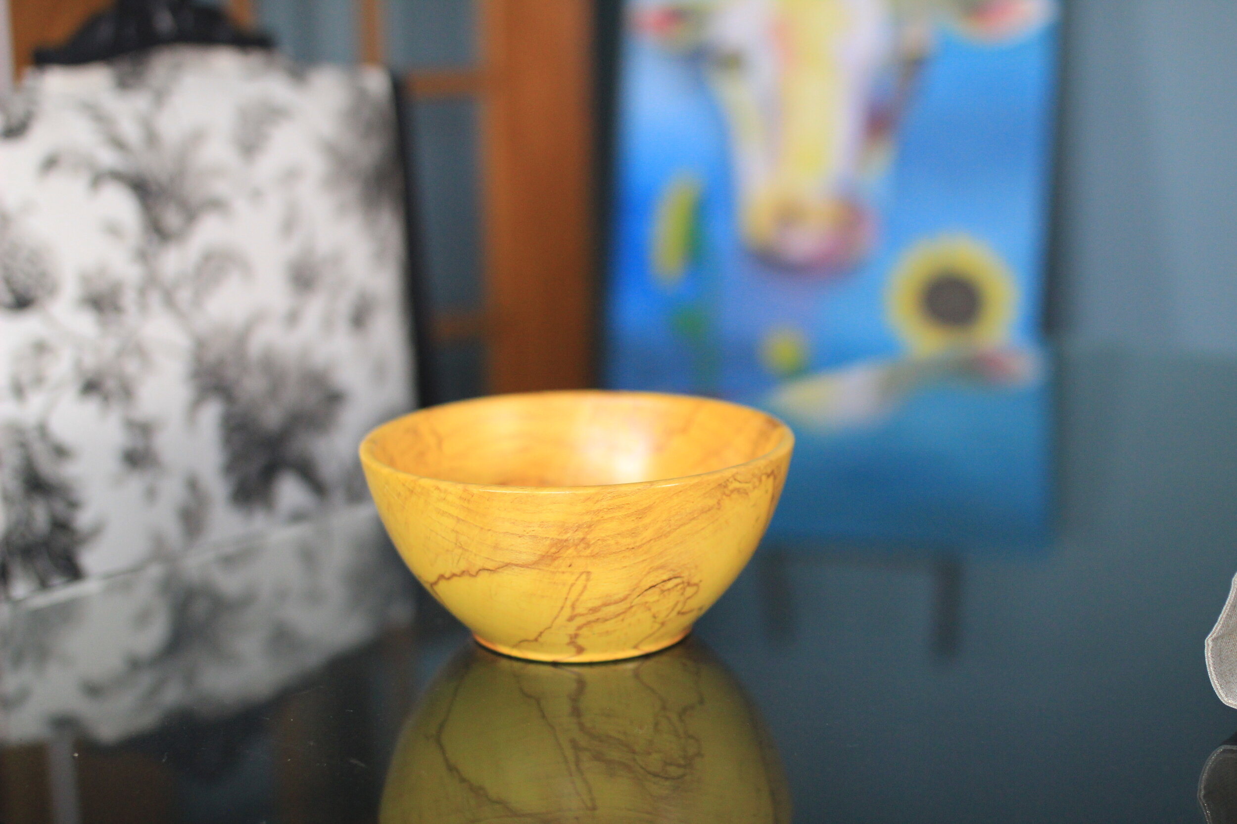 Yellow Wooden Bowl