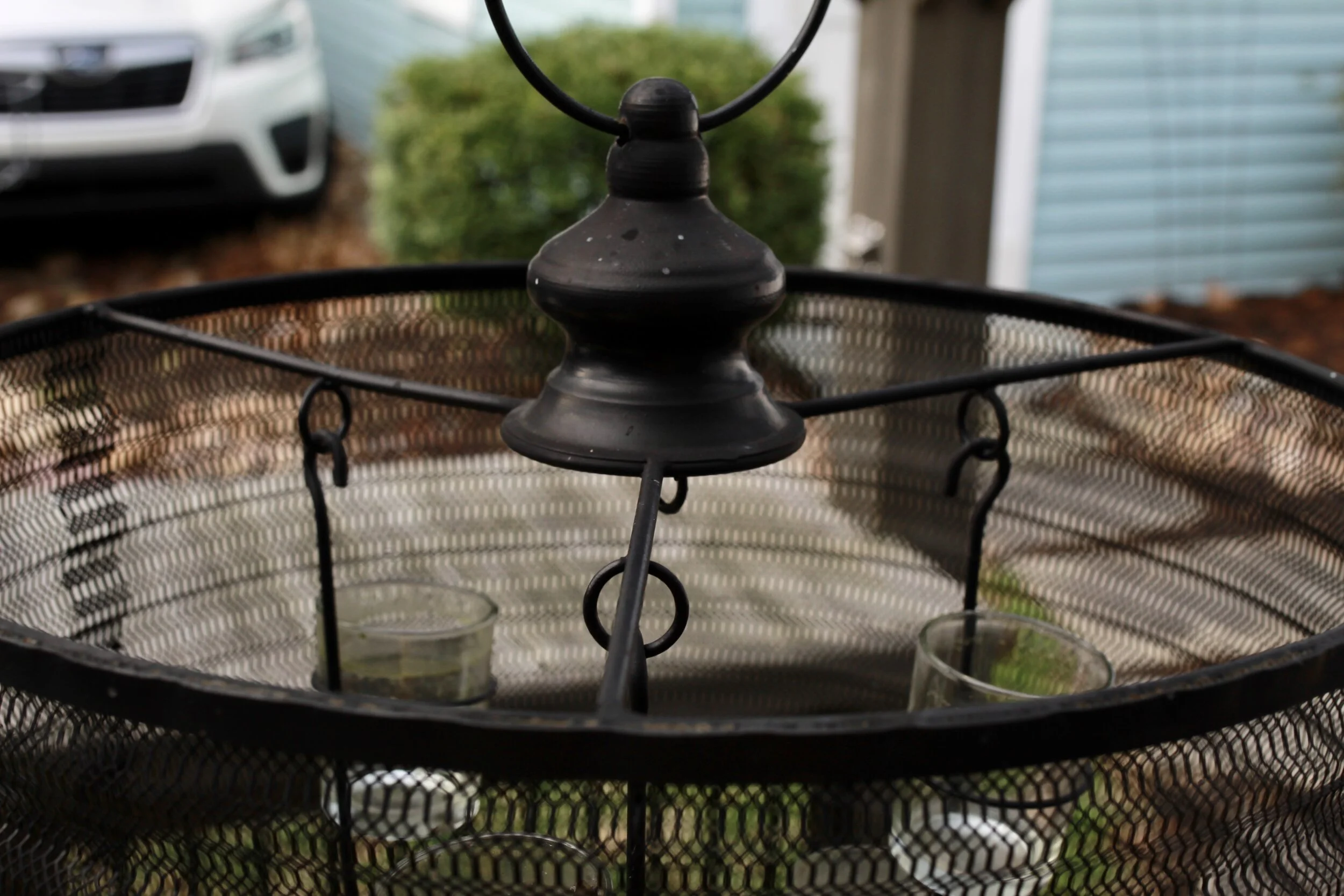 Black Metal Outdoor Chandelier