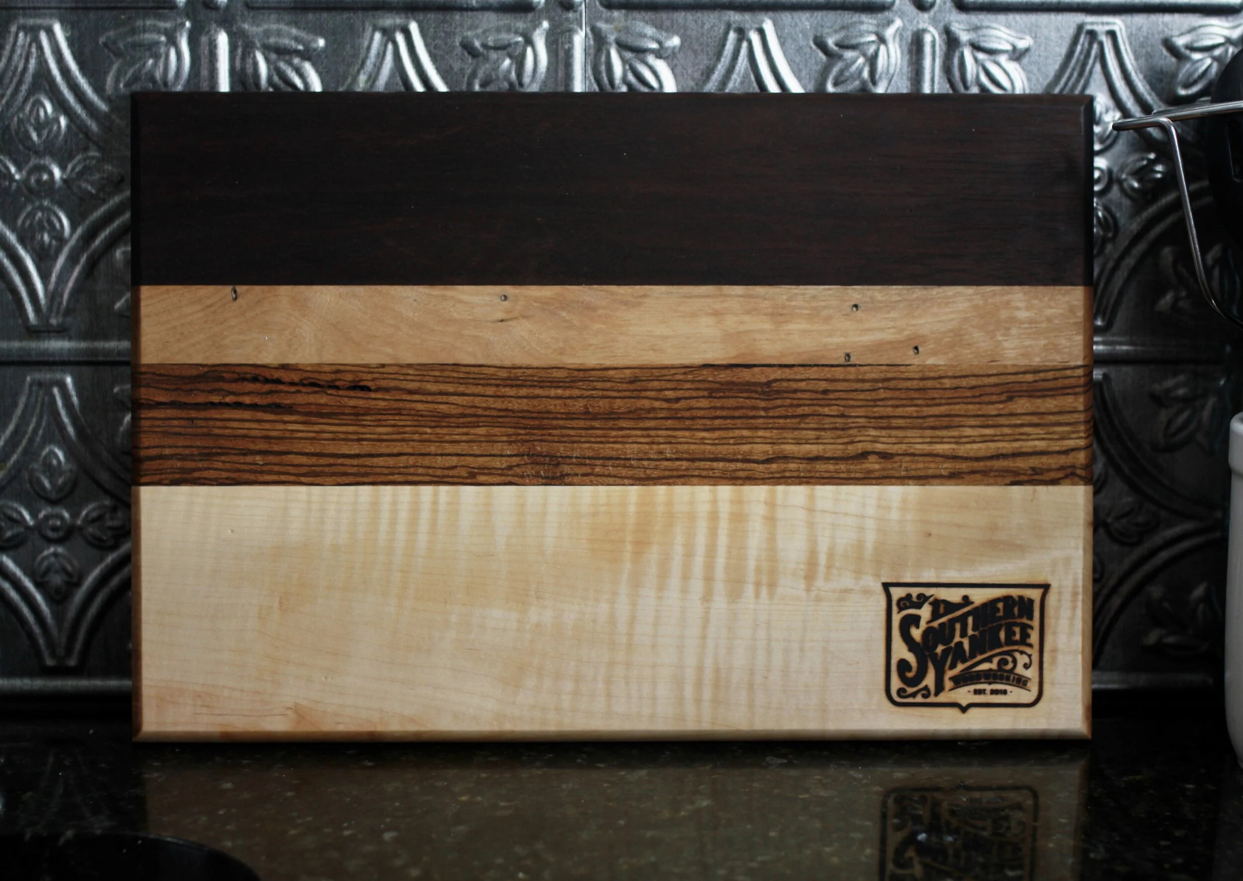 Medium Handmade Striped Cutting board