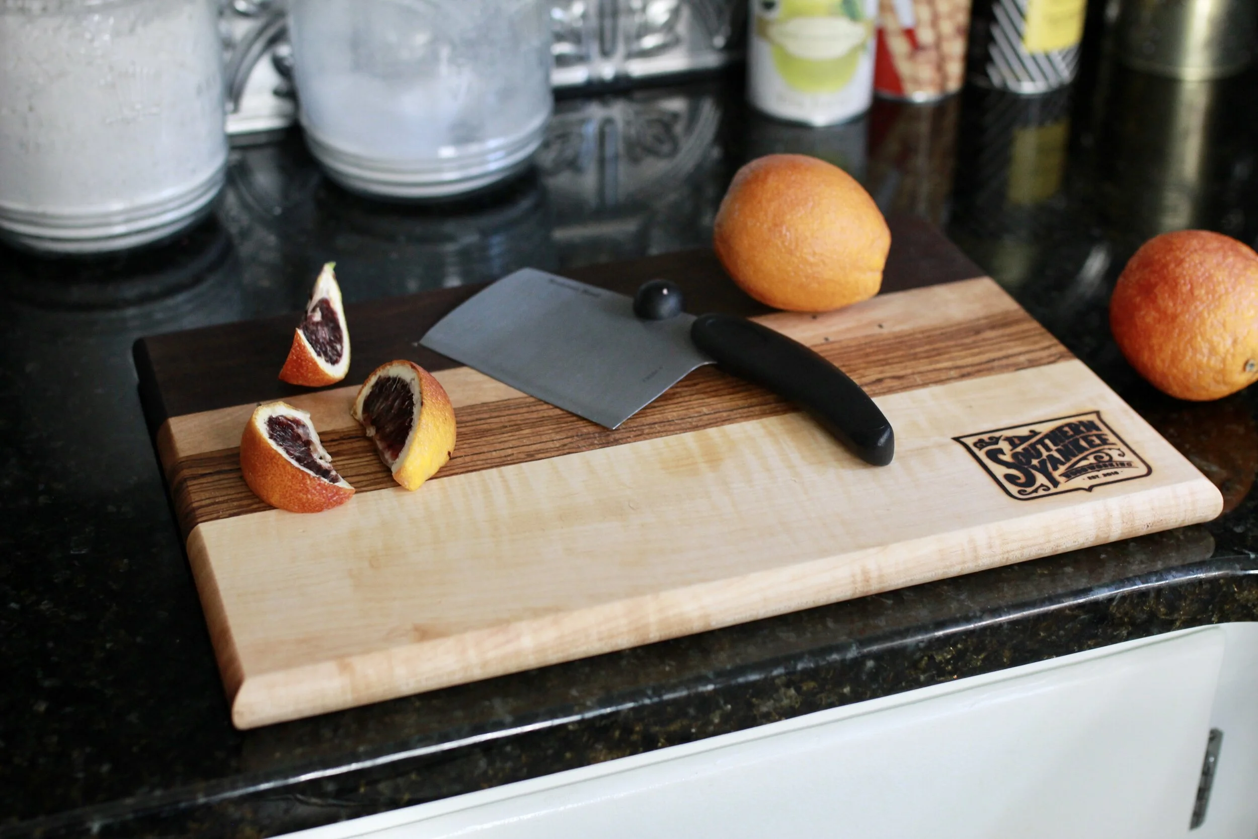 Medium Handmade Striped Cutting board