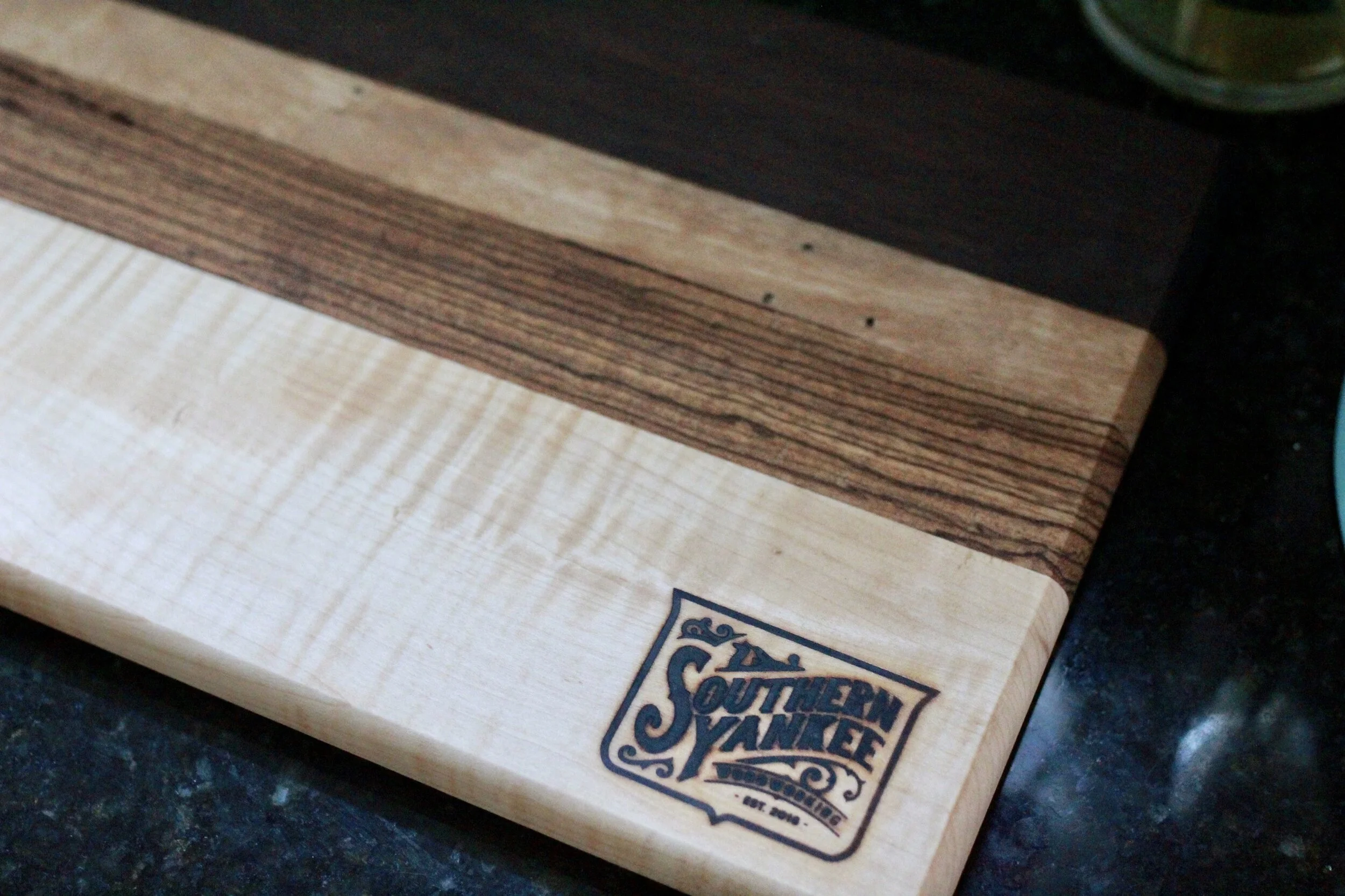 Medium Handmade Striped Cutting board