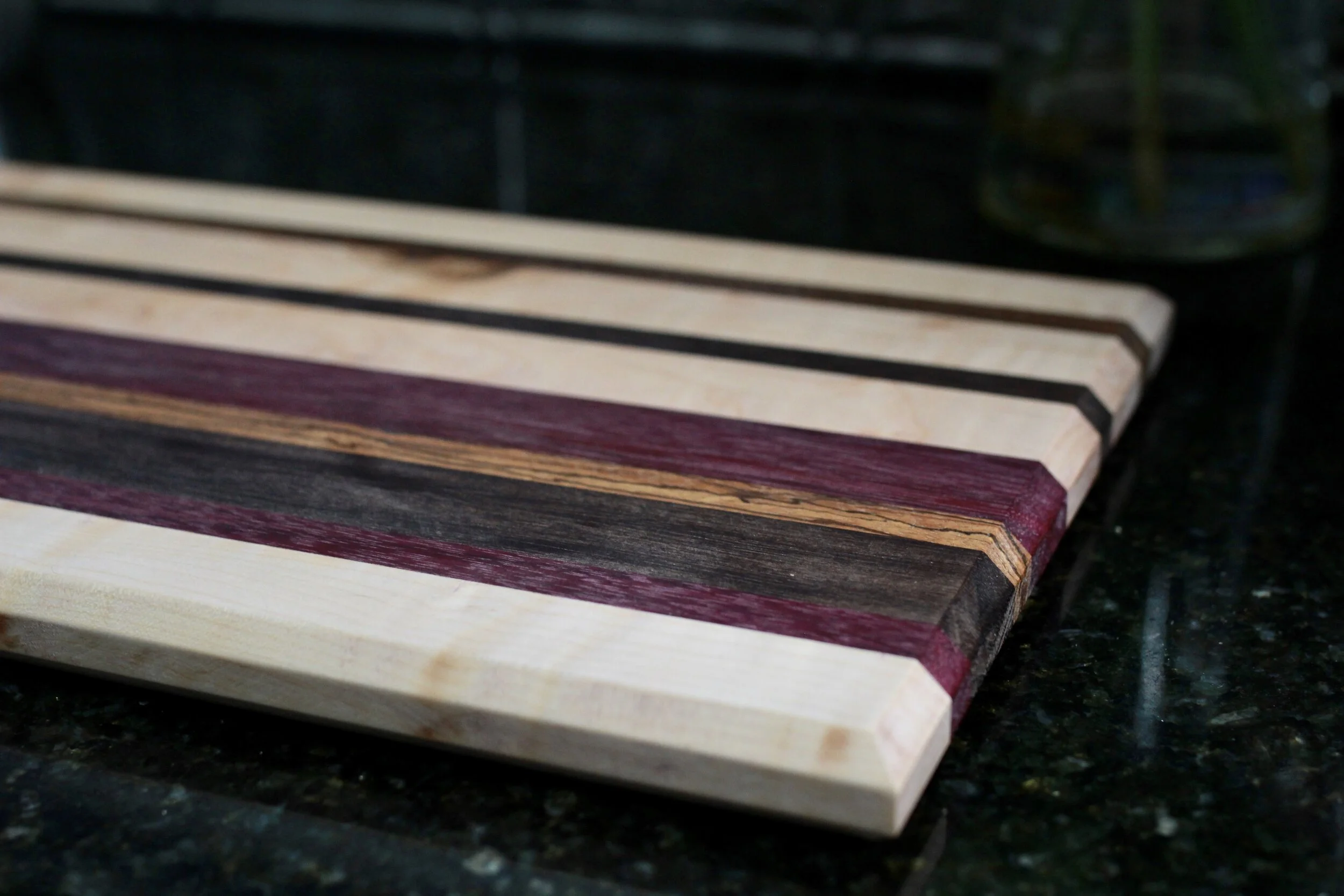 Medium Handmade Striped Cutting Board