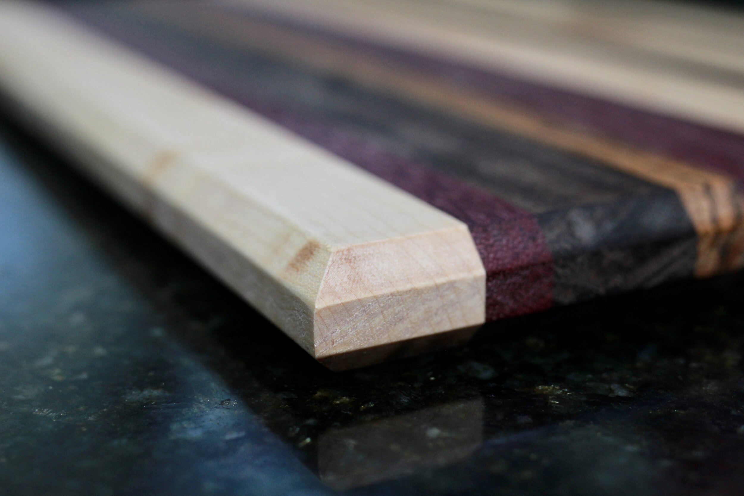 Medium Handmade Striped Cutting Board