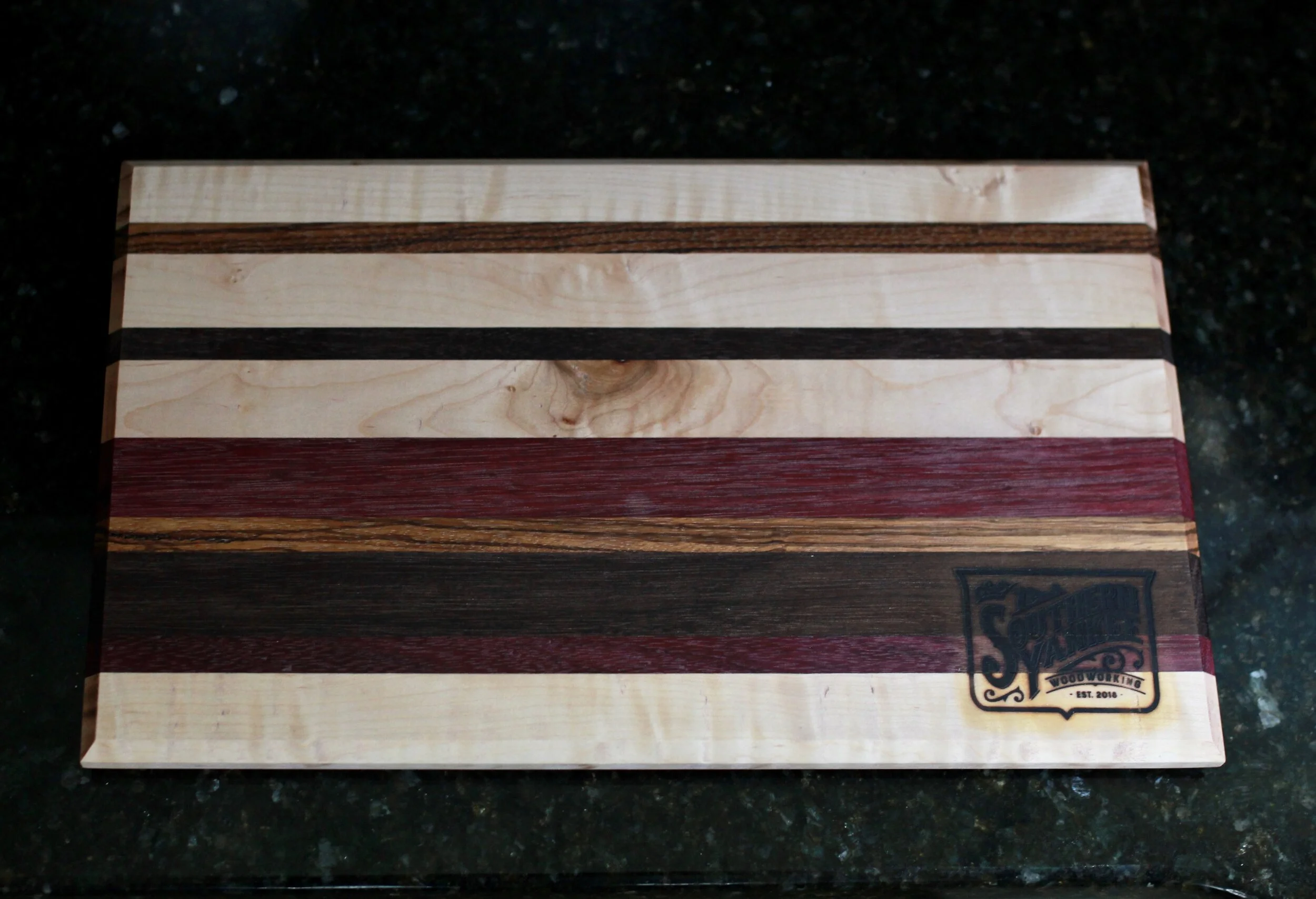 Medium Handmade Striped Cutting Board