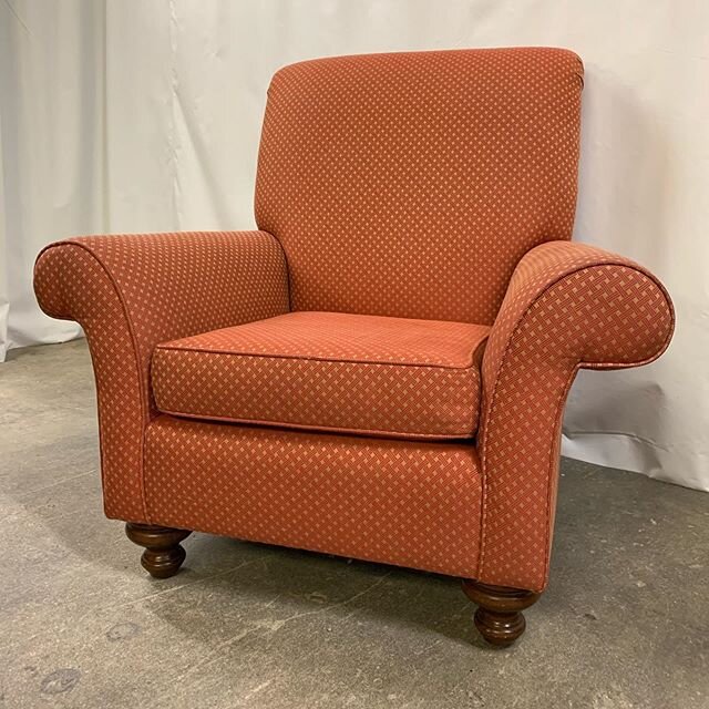 A few pieces we built over 15 years ago have come in for reupholstery, as the clients start a renovation. Two wing chairs, an arm chair, two footstools, and a camelback sofa (not pictured). Ready for a chance? Message us for an estimate! #reupholster