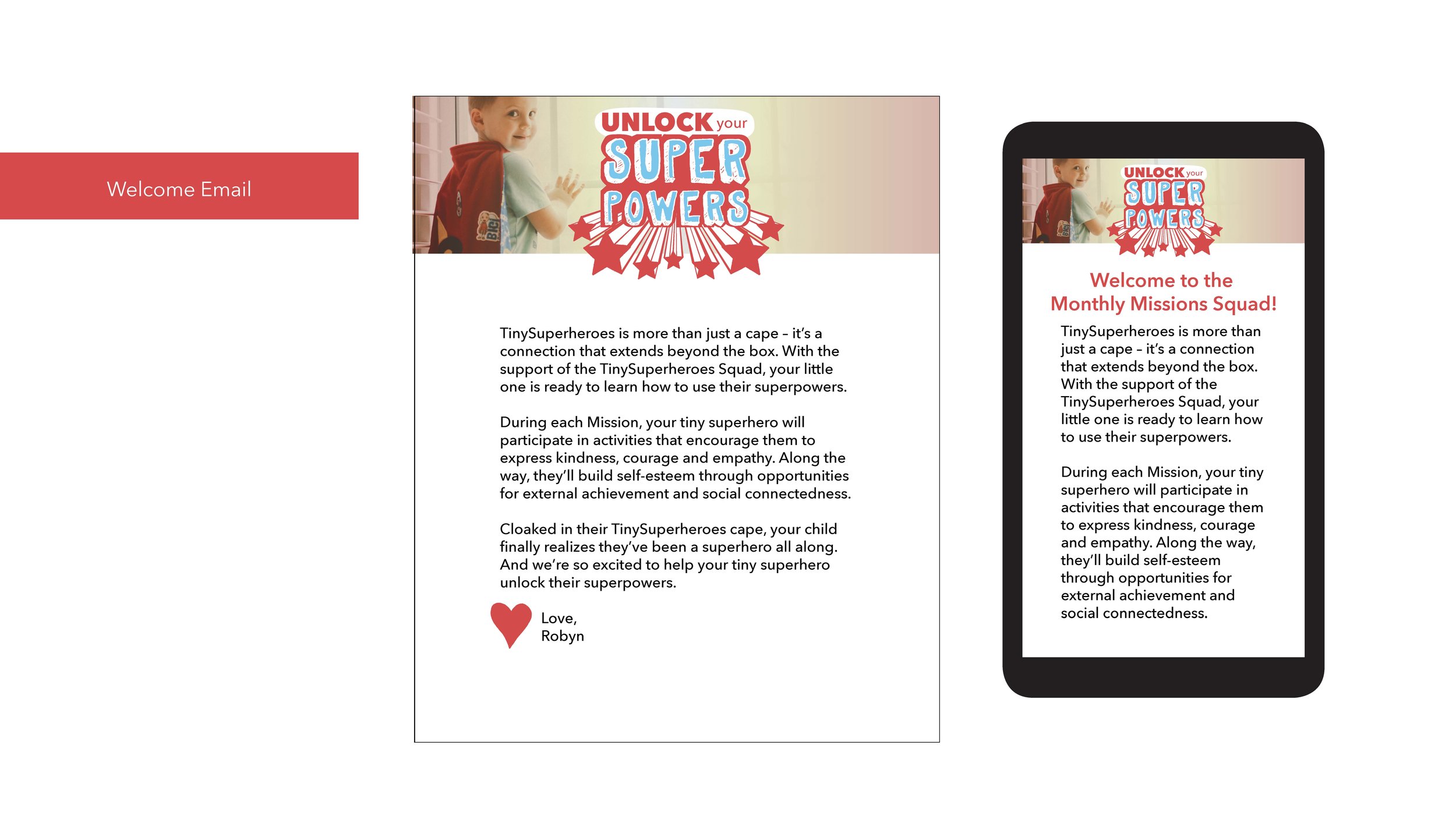 Welcome message from Robyn Rosenberger, TinySuperheroes founder, Squad Leader, and biggest cheerleader.