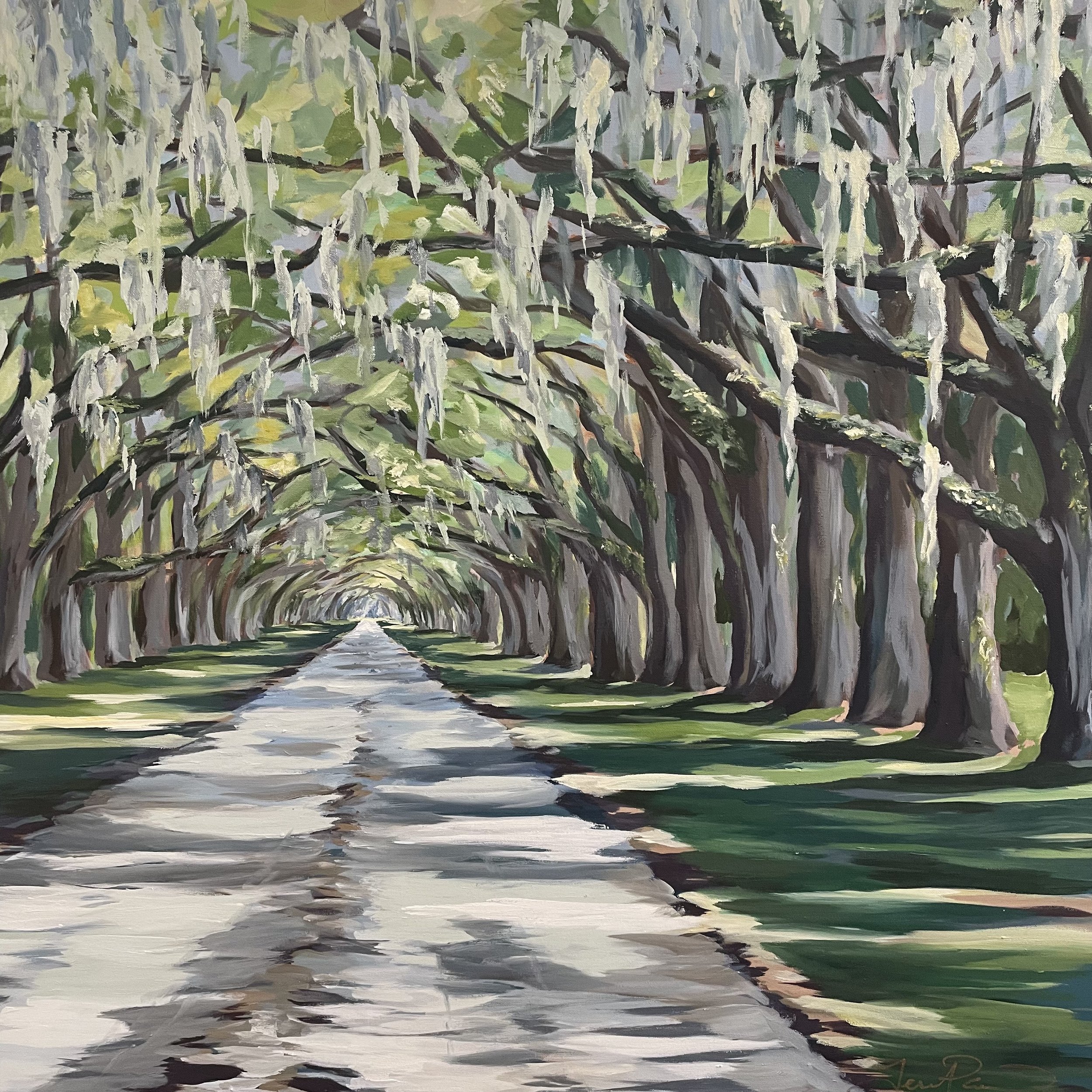 "Wormsloe Road" Tessa Parker, 2023. Oil on canvas.