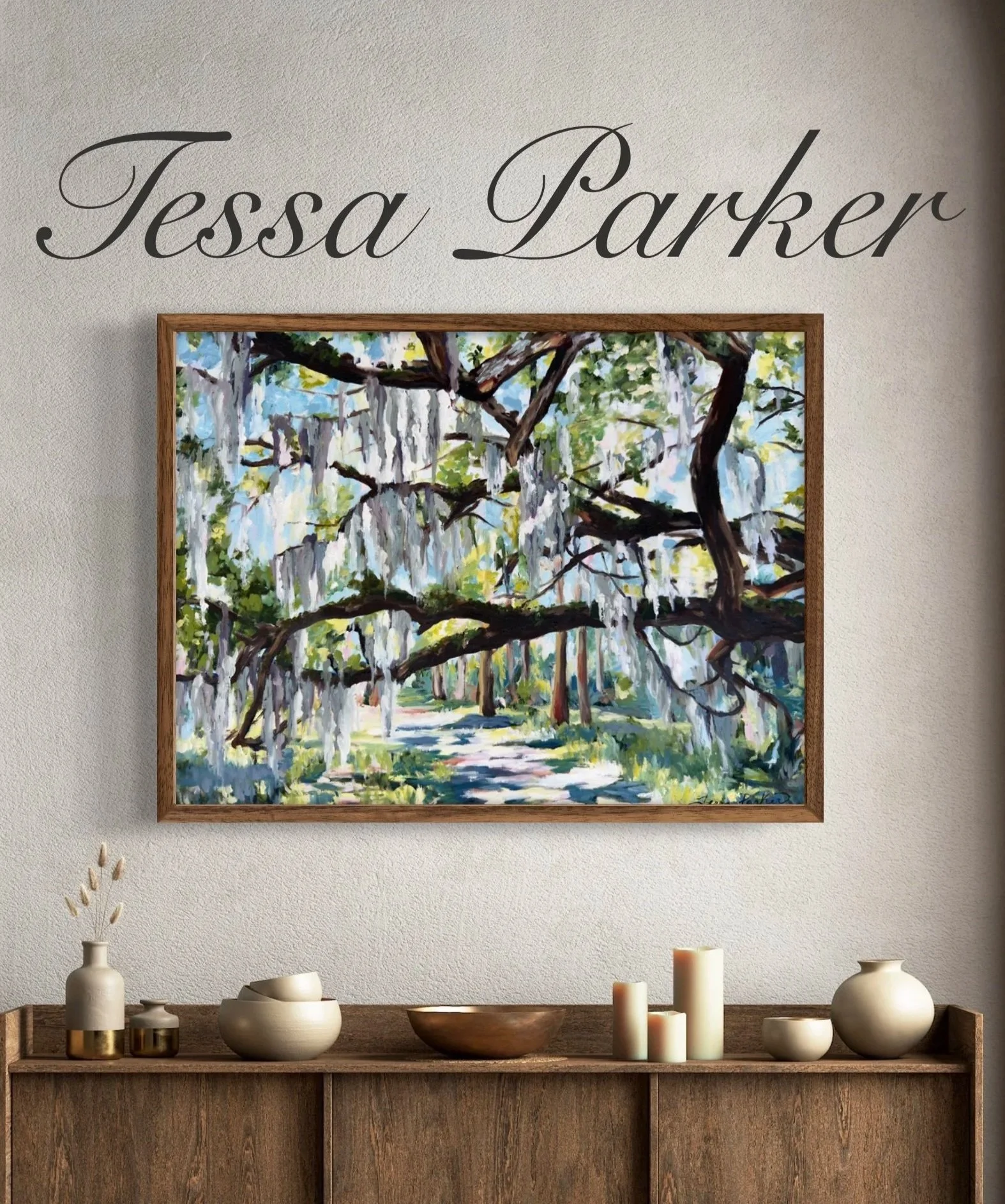 "Ossabaw Path Draped in Moss and Sunlight"