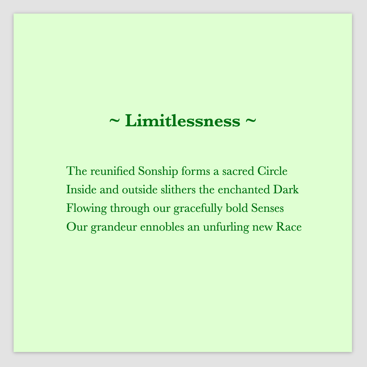 A poem by Cintia Detre / Cynthia Detre titled ‘Limitlessness’