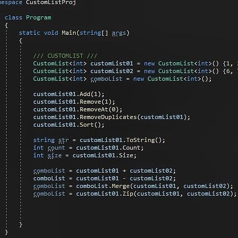 It may not look like much but this week I created a custom data structure in C#! With 12 features that manage an underlying array.