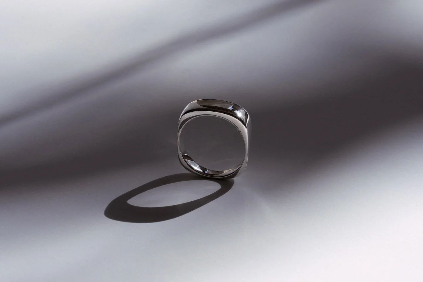 Kvadrat Signet No. 1 in sterlium silver. Clean by design, flexible by nature.