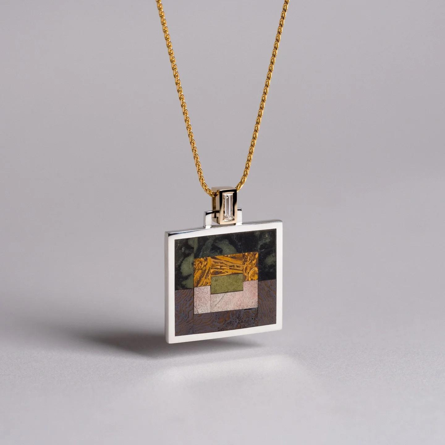 MOSAIC NO. 1 &mdash;
An arrangement of natural stone, held together through structure and contrast.
Each material chosen for its color, texture, and subtle irregularity.

One of one.
But not the last.