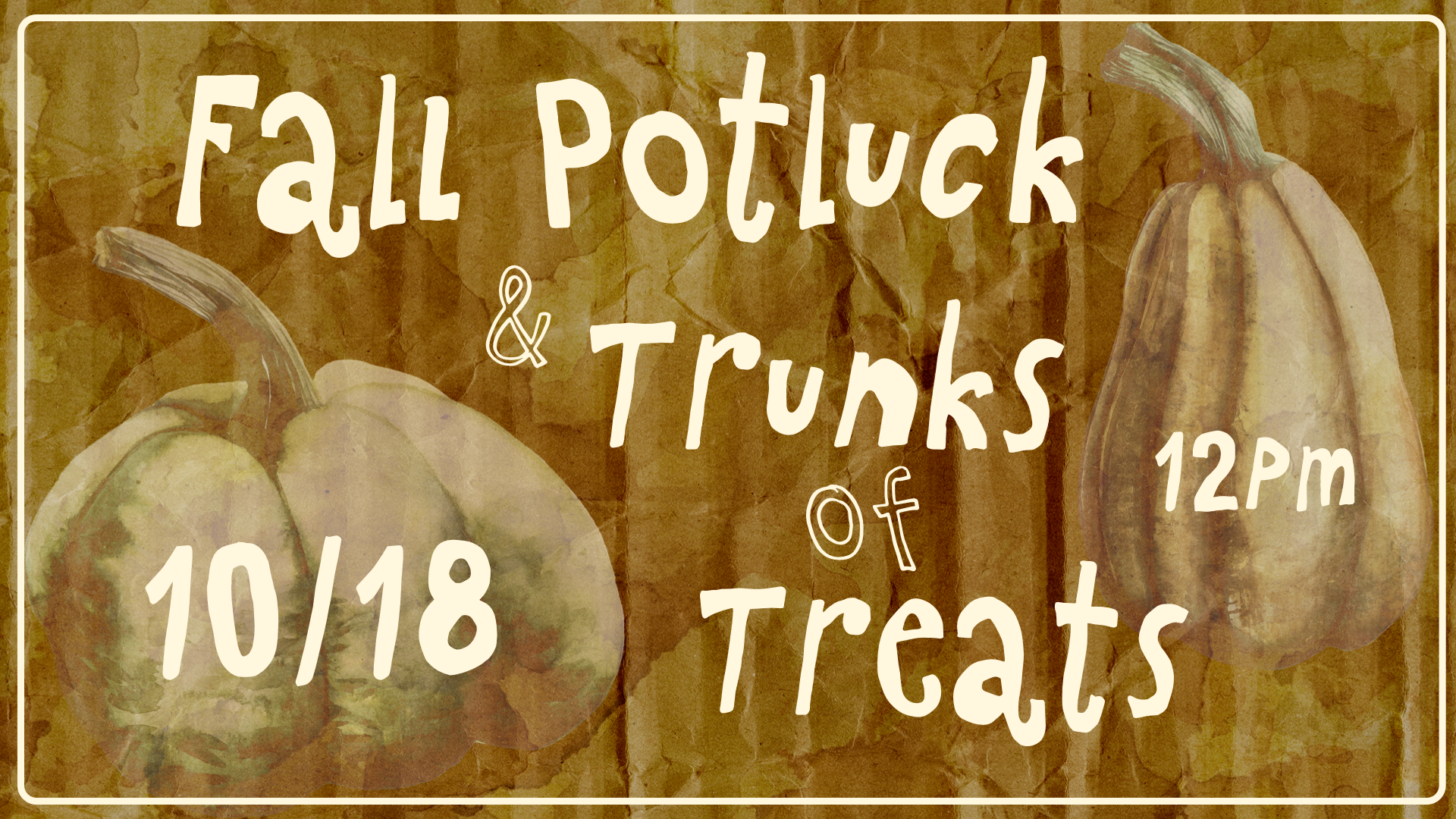Fall Potluck and Trunks of Treats