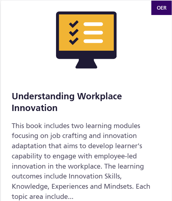 Adapting Shared Online Learning Resources on Workplace Innovation for Diverse Postsecondary Contexts (Part I)