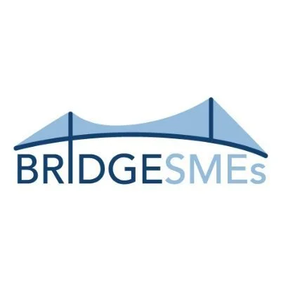 RIDGESMEs logo featuring a stylized blue bridge graphic above the word “BRIDGESMEs,” with “BRIDGES” in dark blue and “MEs” in lighter blue