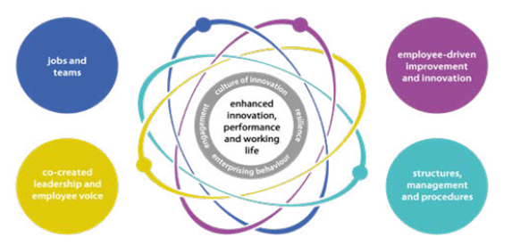 enhanced innovation, performance and working life diagram