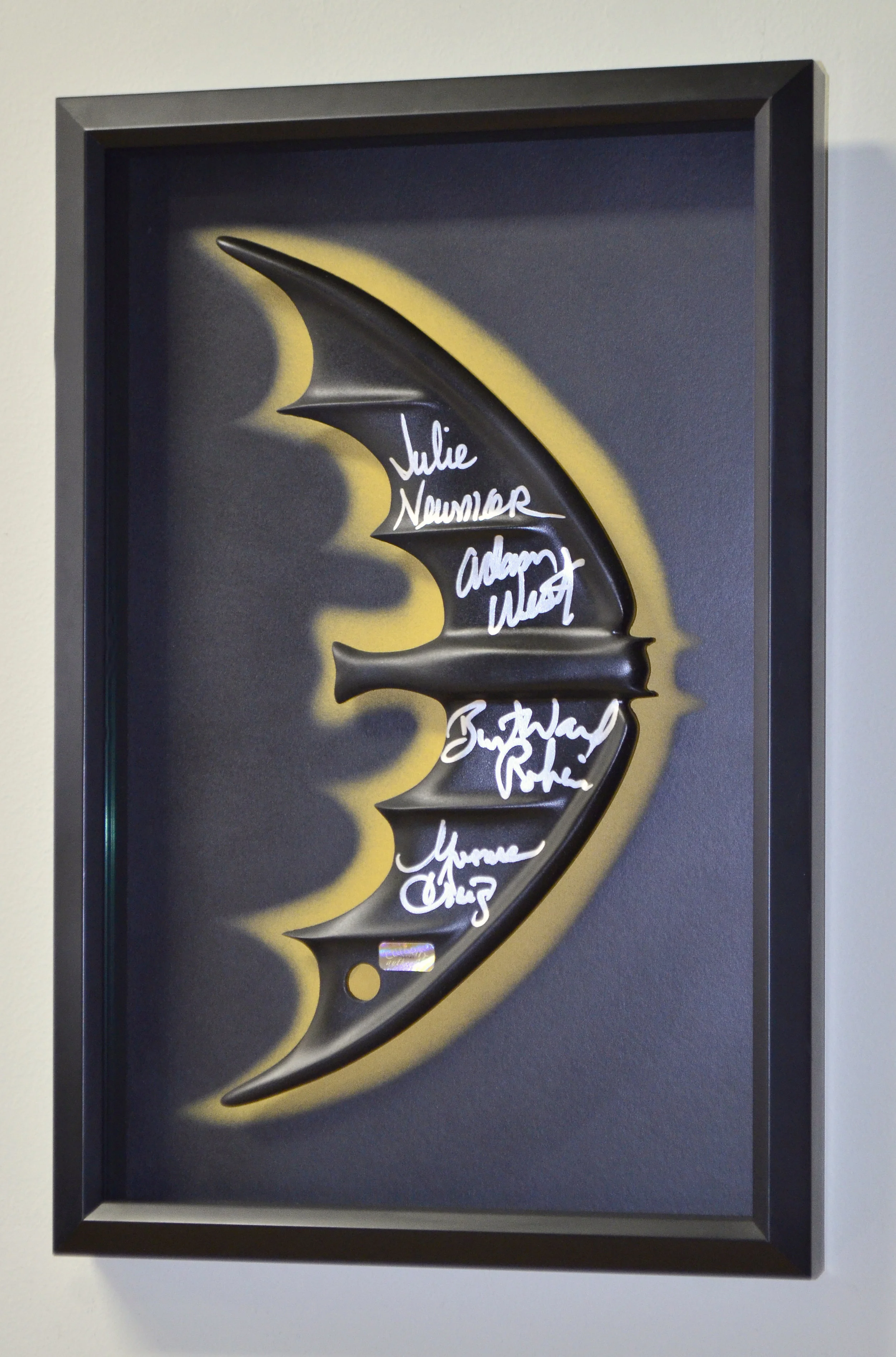  autographed batman grappling hook prop 1960s tv show cast 