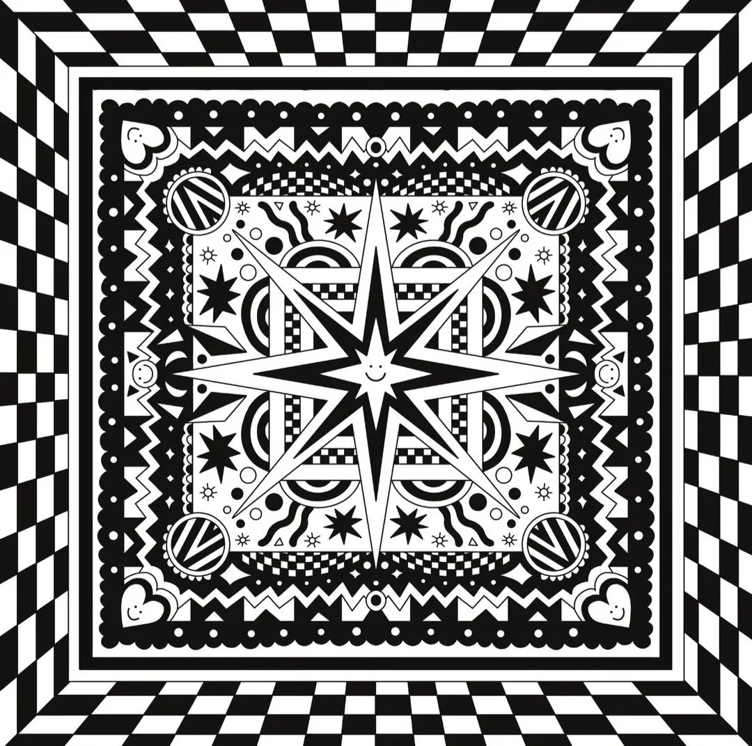 Black and white doodle