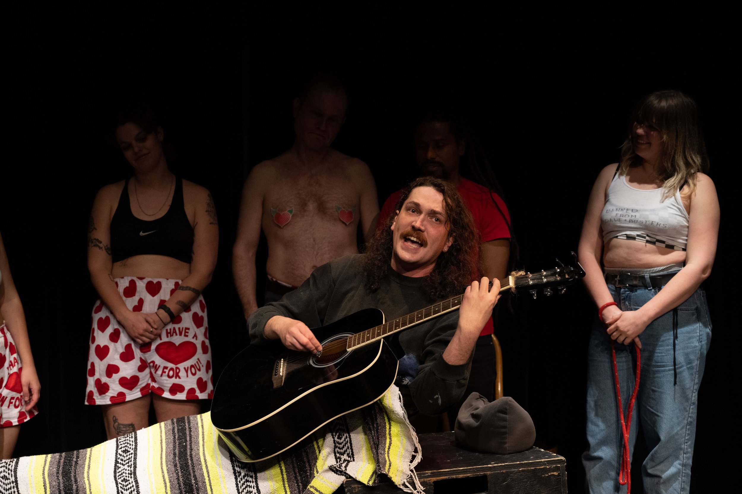 L to R: jeb, Eli Bishop, Willie Caldwell, Benni Baker, Amy Langer, in "Love Song"