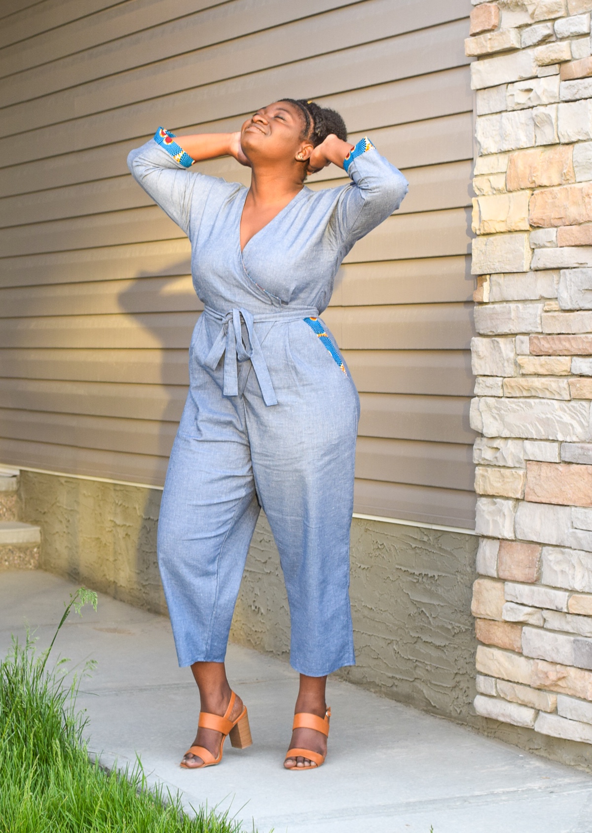 I Saw It First wrap front jumpsuit in black | ASOS