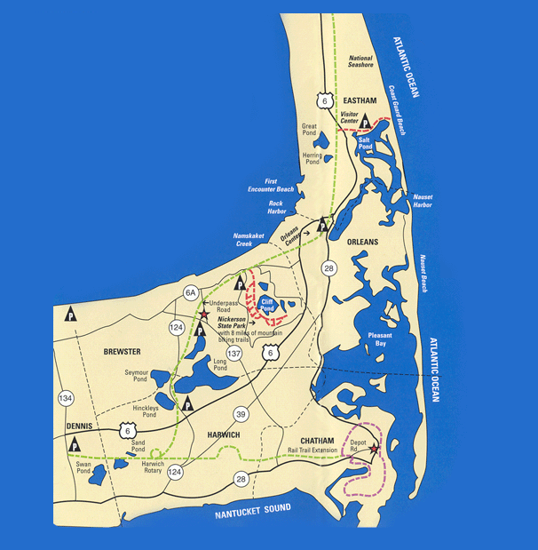 Rent a bike Brewster, Chatham, Orleans. Rail trail rentals. Bikes for