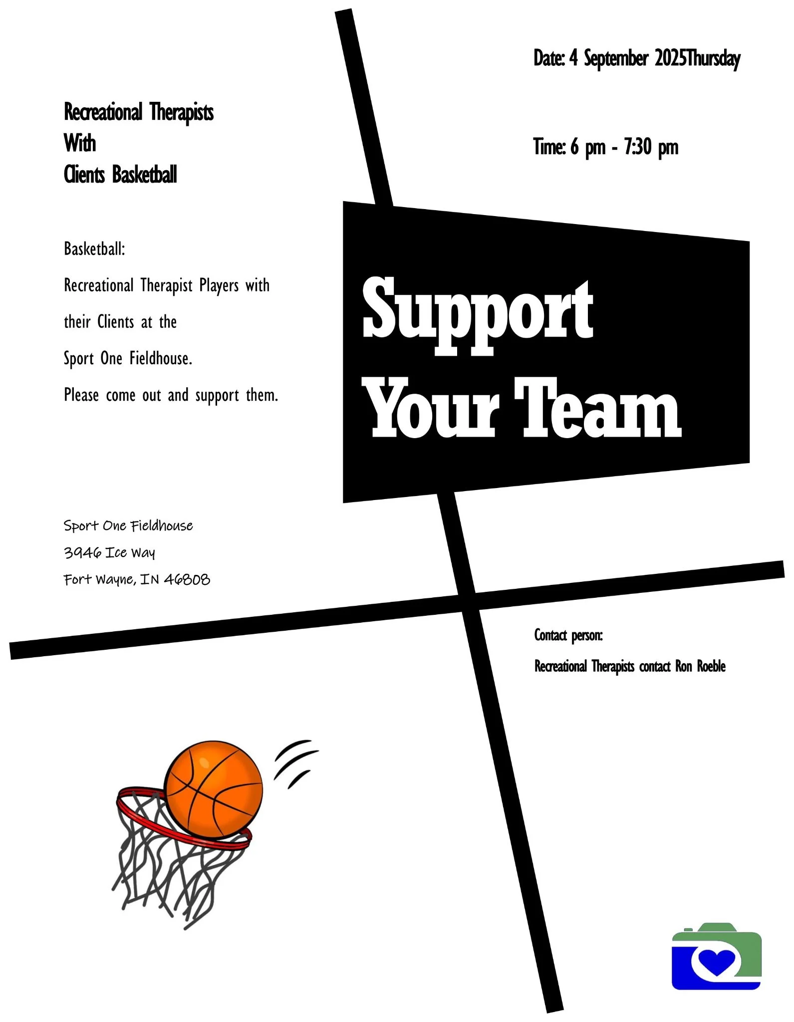 Annual Recreational Therapists vs Clients Basketball