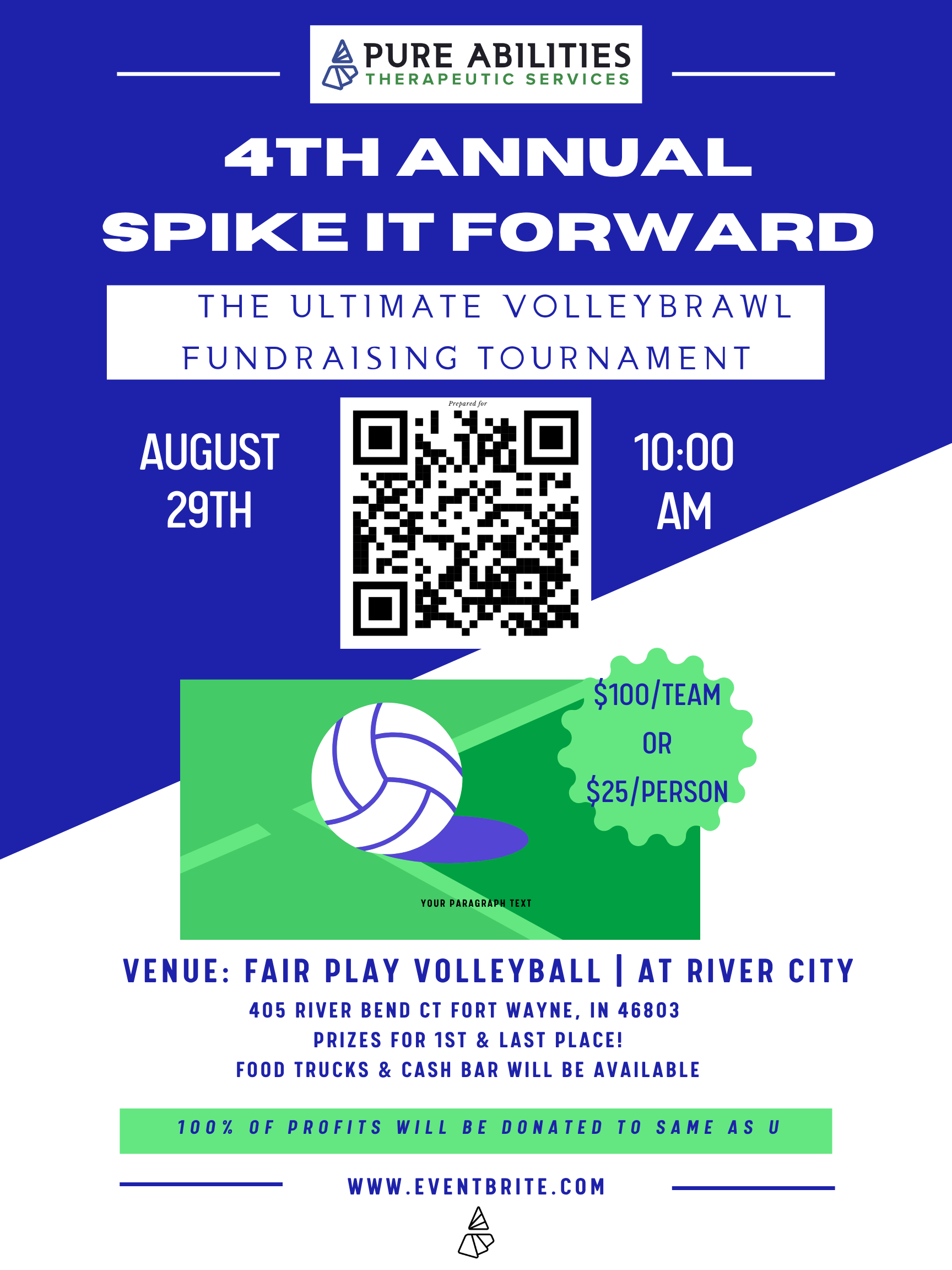 Pure Abilities 4th Annual Spike It Forward: The Ultimate Volleybrawl!