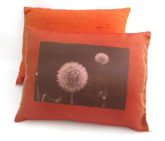 Red Orange Dandelion Dream Pillow