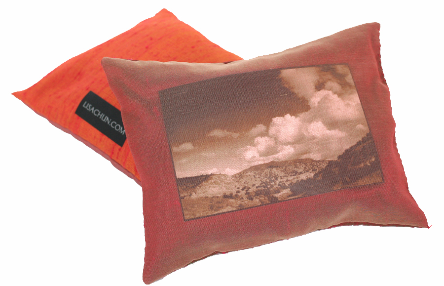 Red Orange Clouds Dream Pillow