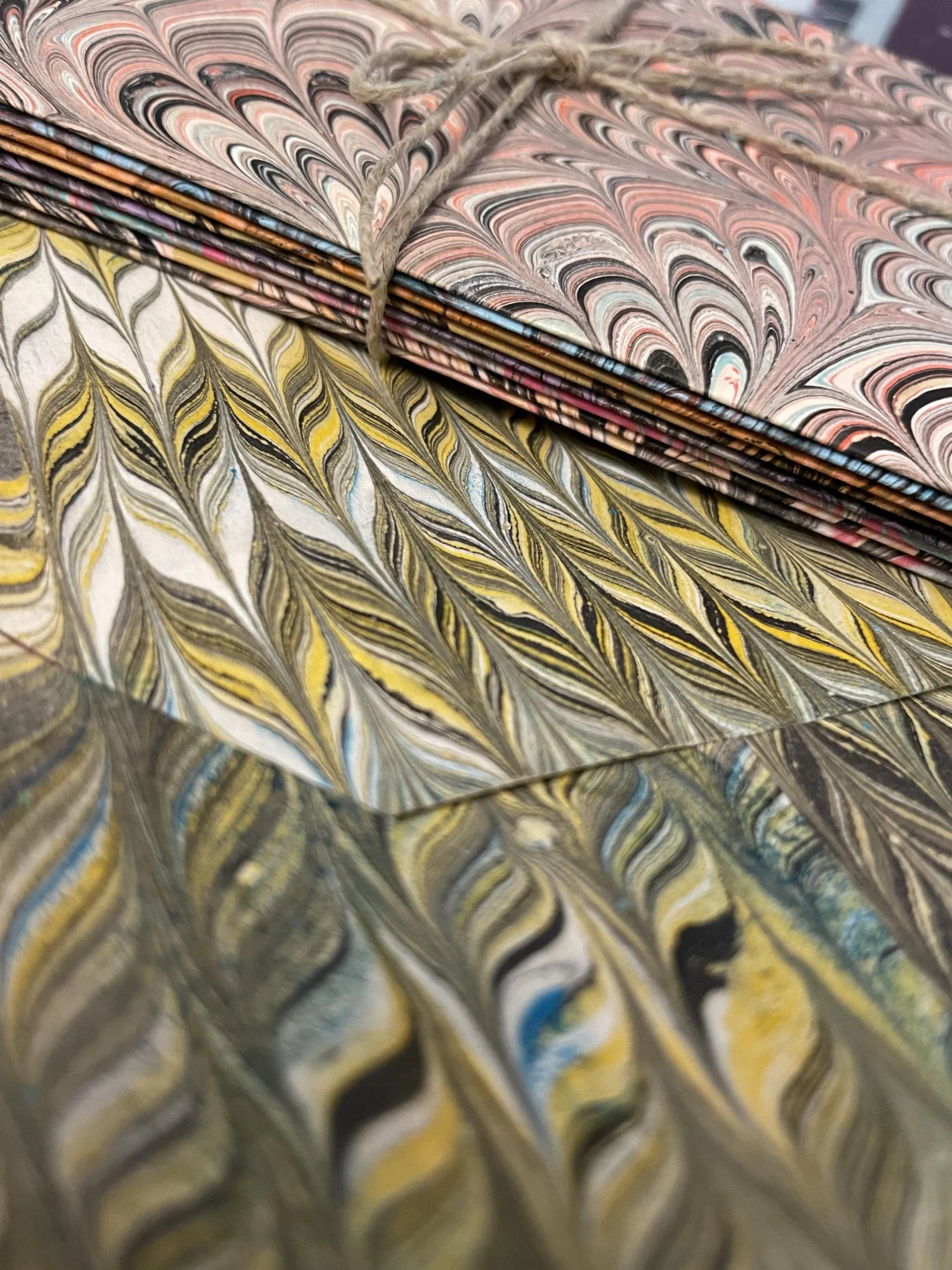  Loved these traditional marbled papers I picked up 
