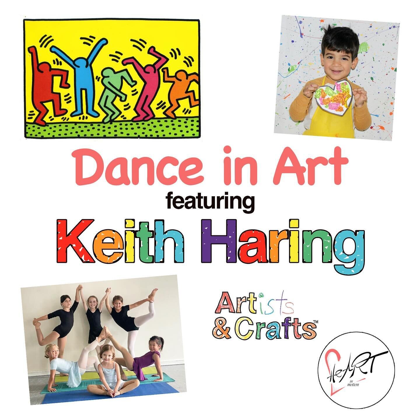 Let's celebrate Dance in Art with&nbsp;@artistsandcrafts + HeART in Motion!

Today - Keith Haring. The American street artist became famous in New York City as he covered its&nbsp;walls and subways with his bright and bold imagery.&nbsp; One of his m