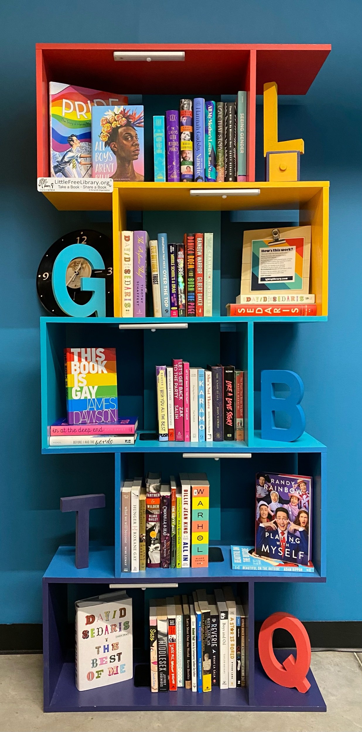 The Little Free LGBTQ library at CTRL Coffee & Cereal Bar