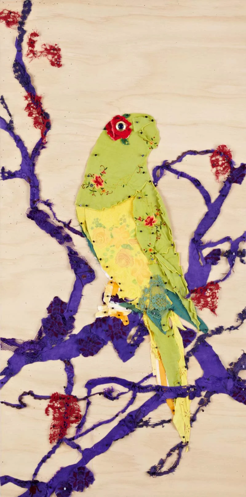 Bird on Purple Vine