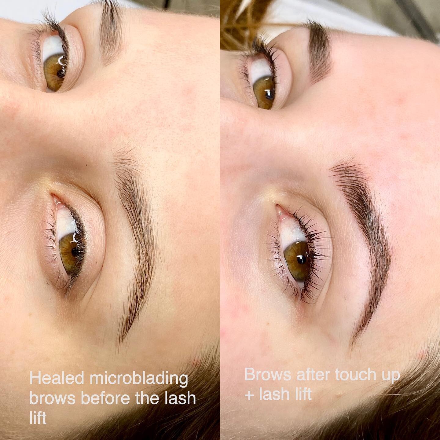Microblading brows before and after touch up + before and after lash lift and tint #lashlift #lashlifting #lashliftandtint #naturallashes #nomorecurllashes #naturalbeauty #touchupbrows #microblading #pmubrows #microbladingbrows #lovebrows #loveeyebro