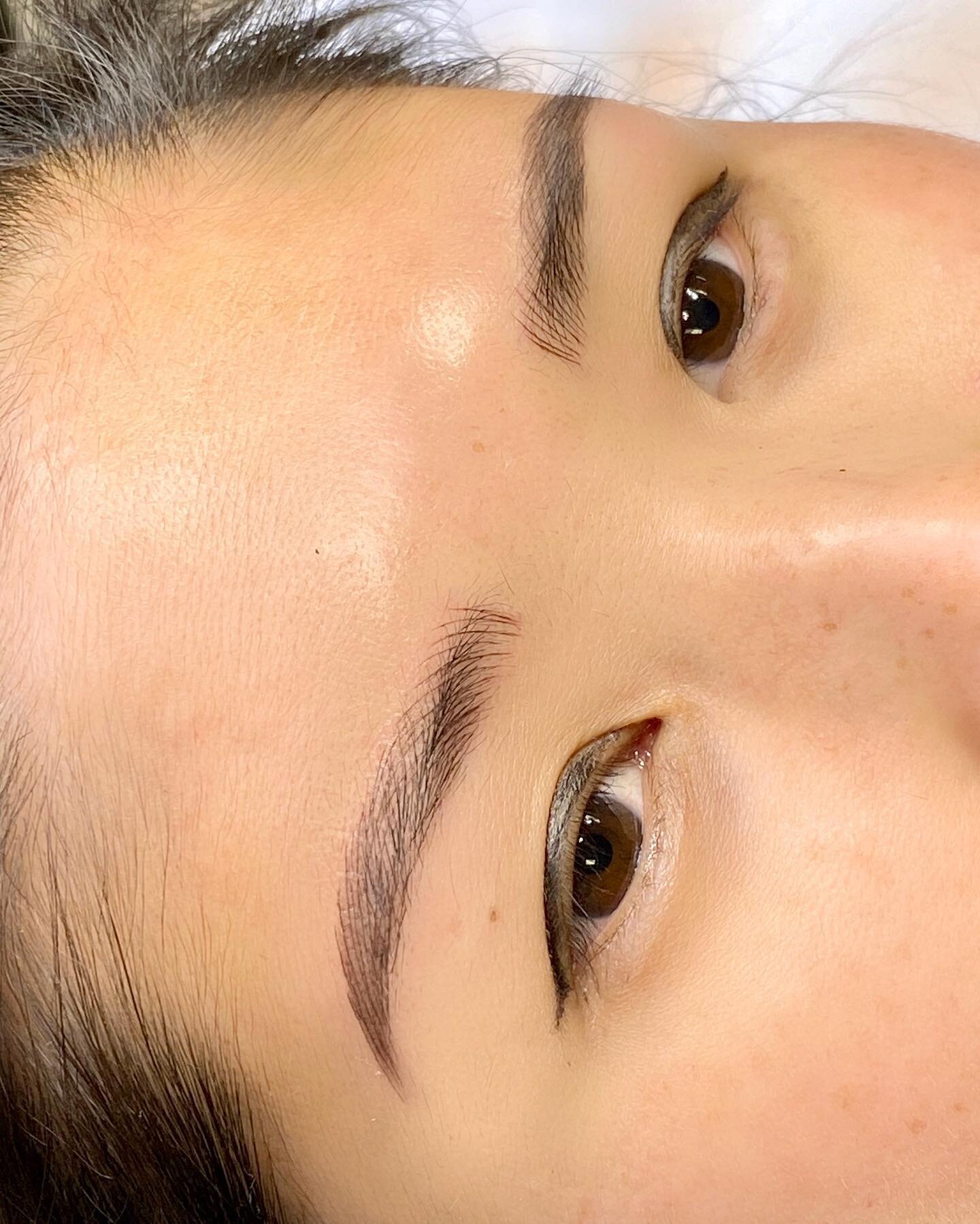 Lift her brows up a little bit with microblading and soft shading to give her natural looking brows #Microblading #shading #ombreshading #microshading #newbrows #happier #lifechanging #lovebrows #brow #brows #tattoobrows #browsonfleek #browshaping #b