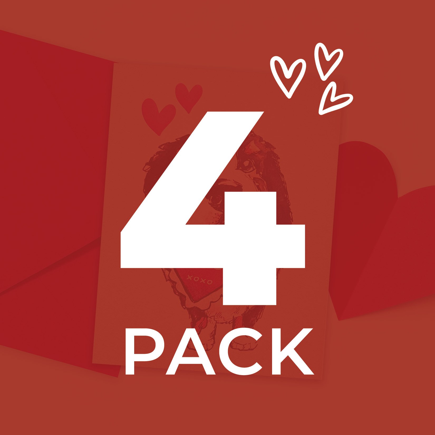 4 Pack of Mixing and Matching Valentine's Cards